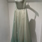 Green fairy gentle beaded long tulle ball gown evening dress gh4360