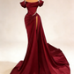 Off-ShoulderGown - Knot Corset High-Slit Train Evening/Red Carpet/Theme Ball Maxi Dress gh6997