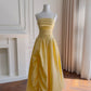 girlhomeshops--Yellow sweet long tulle prom dress gh5577