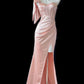 Green/blue/pink simple fashion elegant sweetheart neckline one shoulder long satin sexy slit floor-length ball gown evening dress prom dress gh4072