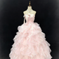 Light Pink Bow Strapless Ball Gown - Dress for Quinceañera & Coming-of-Age Party gh6949
