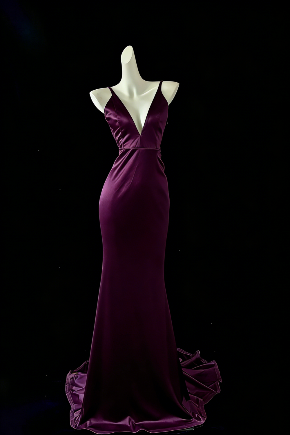 Robe de soirée longue en satin blanc style sirène, élégante, gh4474