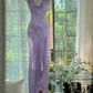 Robe de soirée longue en mousseline de soie, élégante, vert foncé, avec perles, gh4749