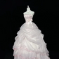Light Pink Strapless Cinched Waist Voluminous Princess Skirt Long Romantic Dress, Wedding Gown gh7952