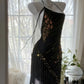 Black Vintage Fashion Delicate Floral Tassel Beaded Long Chiffon Ball Gown Birthday Party Dress Evening Gown Prom Dress gh3972