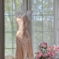 Robe de soirée courte en mousseline de soie rose clair à fleurs et perles, élégante, robe de bal, robe de soirée, robe de fête d'anniversaire, robe de rendez-vous, gh4683