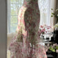Pink gorgeous fashion elegant vintage floral exquisite beading long chiffon ball gown evening dress birthday party dress prom dress gh3952