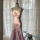 Pale Pink Elegant Fashion Sophisticated Beaded Sweetheart Neck Spaghetti Straps Long Chiffon Ruffled Homecoming Dress Prom Dress Evening Dress Birthday/Vacation Party Dress Prom Dress gh4067