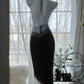 Black Silver Gorgeous Shiny Fashion Gradient Suspender Long Sequin Prom Dress Evening Dress Party Dress gh4004