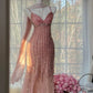 Pink Romantic Fairy Exquisite Bead Decoration Medium/Short Chiffon Date Dress Party Dress gh6912