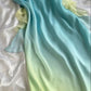 Blue/orange fashion gradient elegant spaghetti strap long chiffon prom dress evening dress party dress gh2934