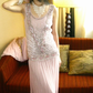 Blush Pink Vintage Sequin Spaghetti Strap Fitted Waist Elegant Prom & Evening Party Dress gh8374