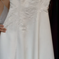 Double Spaghetti Straps White Satin Evening Gown Floral Lace Applique A-Line Long Prom Dress gh9699