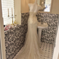 Ivory Strapless Waist-Cinched Slim Fit Hip-Hugging Sexy Mermaid Skirt Romantic Dress, Wedding Gown gh7694