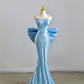Blue gorgeous shiny elegant long sequined mermaid slim ball gown evening dress party dress gh3387