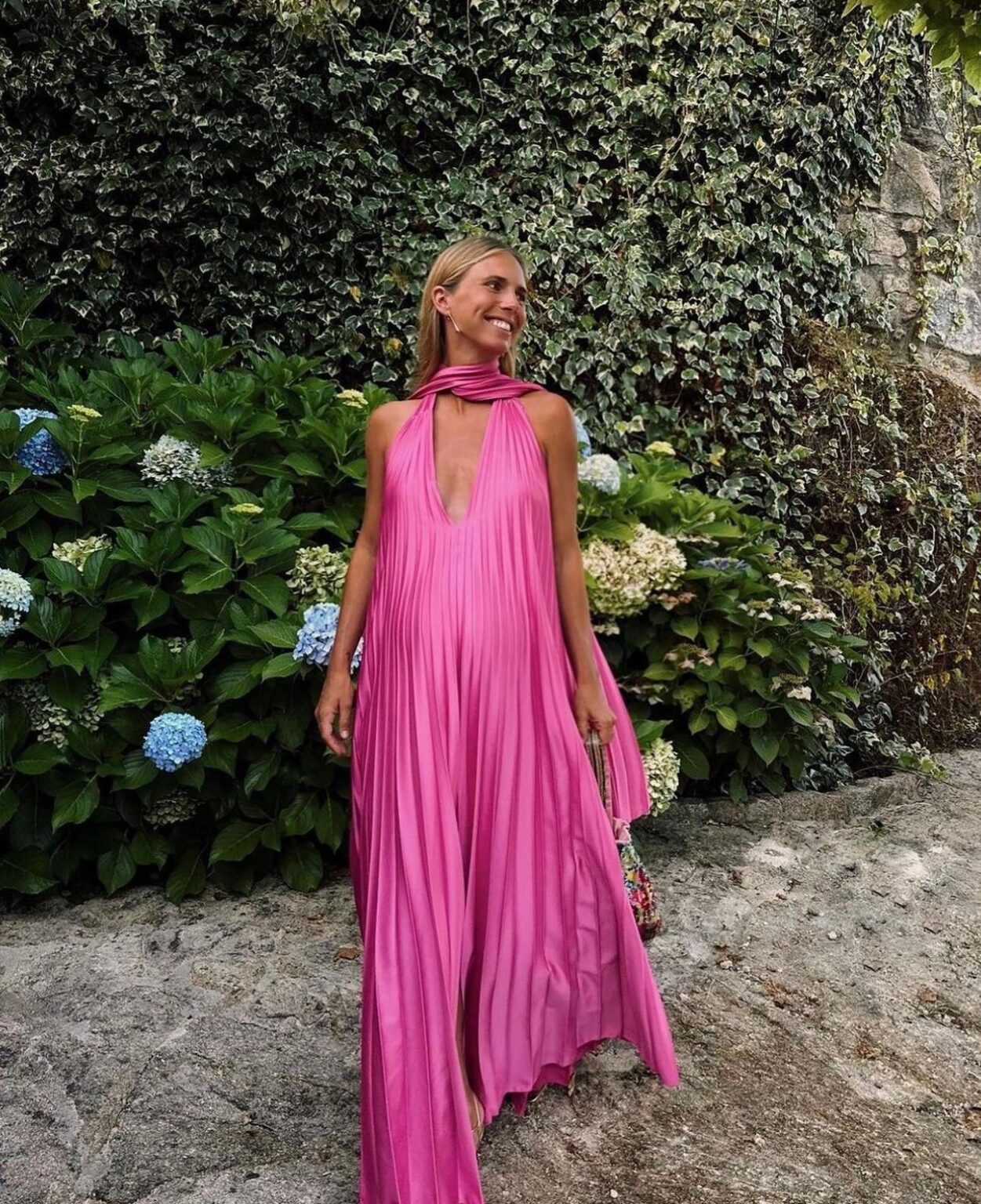 Pink/green fashion V-neck elegant long satin evening dress party dress wedding guest dress maternity dress gh3056