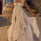 Weiß reine farbe jugendliche elegante süße lange chiffon rüschen unregelmäßigen rock meer strand urlaub party kleid abendkleid prom kleid gh3538