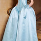 Girlhomeshops - Robe de soirée longue en satin bleu, élégante et tendance, gh5319