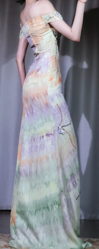 ✨Girlhomeshops-Gradient Mermaid Prom Dress Off Shoulder 3D Floral Sequin Tulle Gown gh9977