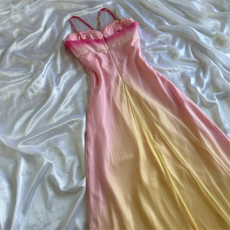 Robe de soirée longue en mousseline de soie rose orange élégante fantaisie robe de soirée robe de conte de fées gh3178
