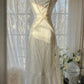 Ivory White Romantic Fashion Elegant Exquisite Lace Long Chiffon Ball Gown Evening Dress Birthday/Wedding Guest/Holiday Party Dress Prom Dress Valentine's Day Date Dress gh4028