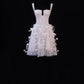 Girlhomeshops - Rosa Feder Exquisite Perlen Kurzes Tüll Homecoming Kleid Geburtstag Party Kleid gh5377