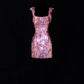 Girlhomeshops - Robe de soirée courte rose à paillettes, tenue de fête d'anniversaire, gh5378