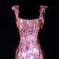 Girlhomeshops - Robe de soirée courte rose à paillettes, tenue de fête d'anniversaire, gh5378