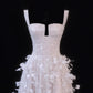Girlhomeshops - Rosa Feder Exquisite Perlen Kurzes Tüll Homecoming Kleid Geburtstag Party Kleid gh5377