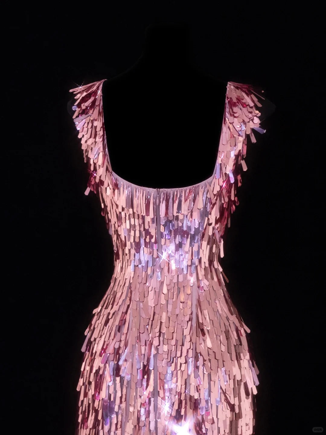 Girlhomeshops - Robe de soirée courte rose à paillettes, tenue de fête d'anniversaire, gh5378