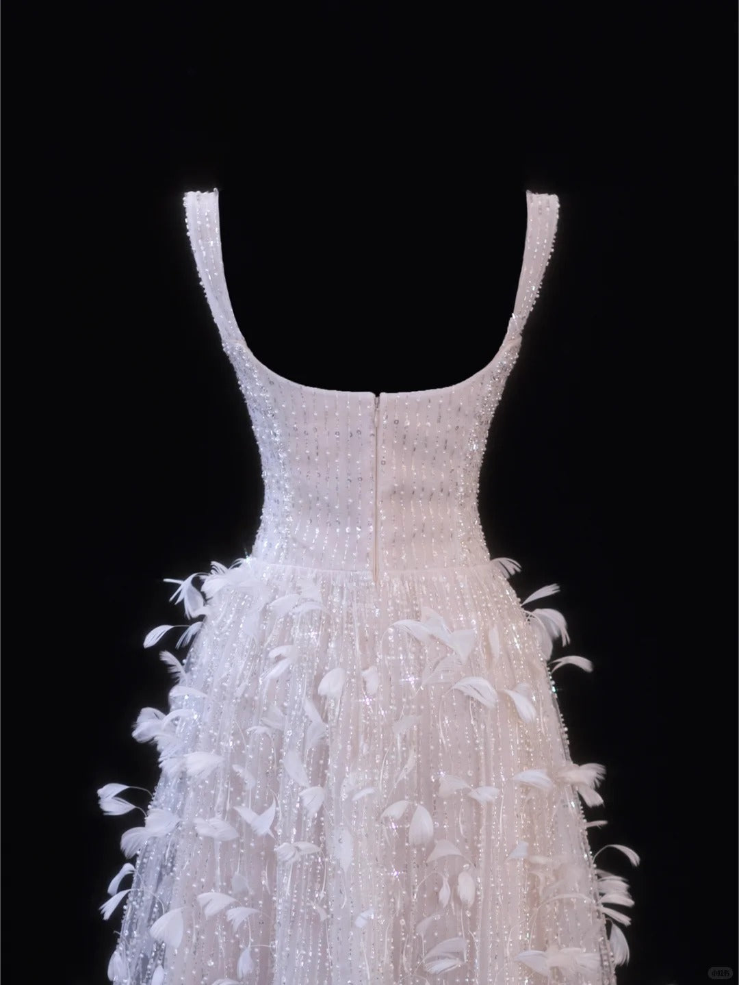 Girlhomeshops - Rosa Feder Exquisite Perlen Kurzes Tüll Homecoming Kleid Geburtstag Party Kleid gh5377