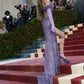 Purple Gorgeous Shiny Elegant Fashion Sequin Spaghetti Strap Long Sexy Side Slit Prom Dress Evening Dress Party Dress gh3690