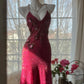 Rosa Wunderschönes Elegantes Romantisches Exquisites Perlenbesetztes Pailletten Midi/Kurzes Chiffon Ballkleid Abendkleid Geburtstags-/Hochzeitsgast-Partykleid Ballkleid gh4019