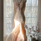 Light Pink Gorgeous Exquisite Beading Spaghetti Strap Long Chiffon Satin Ball Gown Evening Dress Birthday/Holiday Party Dress Prom Dress gh4064