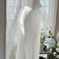 White Elegant Fashion Exquisite Floral Beaded Long Chiffon Ball Gown Evening Dress Party Dress Two Piece Set gh4005