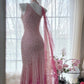 Rosa Farbverlauf Luxus Wunderschöne Retro Mode Exquisite Perlen Lange Chiffon Ballkleid Geburtstag Party Kleid Abendkleid Ballkleid gh3974