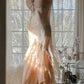 Light Pink Gorgeous Exquisite Beading Spaghetti Strap Long Chiffon Satin Ball Gown Evening Dress Birthday/Holiday Party Dress Prom Dress gh4064