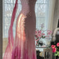 Rosa Farbverlauf Luxus Wunderschöne Retro Mode Exquisite Perlen Lange Chiffon Ballkleid Geburtstag Party Kleid Abendkleid Ballkleid gh3974