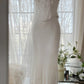 White Elegant Fashion Exquisite Floral Beaded Long Chiffon Ball Gown Evening Dress Party Dress Two Piece Set gh4005