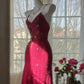 Rosa Wunderschönes Elegantes Romantisches Exquisites Perlenbesetztes Pailletten Midi/Kurzes Chiffon Ballkleid Abendkleid Geburtstags-/Hochzeitsgast-Partykleid Ballkleid gh4019