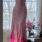 Rosa Farbverlauf Luxus Wunderschöne Retro Mode Exquisite Perlen Lange Chiffon Ballkleid Geburtstag Party Kleid Abendkleid Ballkleid gh3974