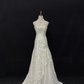 Off White Strapless Elegant Long Romantic Gown, Beaded Decoration, Cinched Slim Waist, Wedding Dress & Bridal Gown gh8106