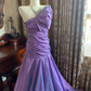 Light Purple One-Shoulder Spaghetti Strap Waist-Cinched Mermaid Skirt Prom Dress, Evening Gown, Graduation Party Dress gh7253
