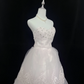 Blush Pink Strapless with Rhinestones, Cinched Waist, Voluminous Princess Skirt Vintage Luxury Romantic Dress, Wedding Gown gh8068