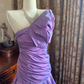Light Purple One-Shoulder Spaghetti Strap Waist-Cinched Mermaid Skirt Prom Dress, Evening Gown, Graduation Party Dress gh7253