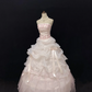 Blush Pink Strapless Elegant Romantic Gown with Embroidery, Cinched Waist and Voluminous Princess Skirt, Wedding Dress & Bridal Gown gh8152