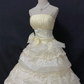 Butter Yellow Spaghetti Strap Romantic Gown, Cinched Waist, Voluminous Princess Skirt, Wedding Dress & Bridal Gown gh8237