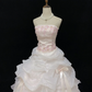 Blush Pink Strapless Elegant Romantic Gown with Embroidery, Cinched Waist and Voluminous Princess Skirt, Wedding Dress & Bridal Gown gh8152