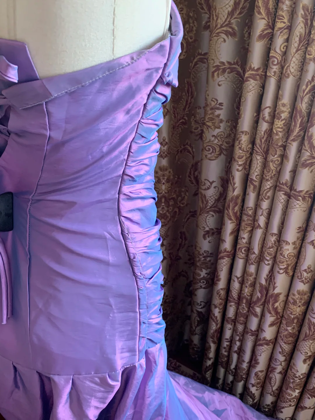 Light Purple One-Shoulder Spaghetti Strap Waist-Cinched Mermaid Skirt Prom Dress, Evening Gown, Graduation Party Dress gh7253