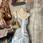 Satin Silver Gray Blue Strapless Elegant Full Skirt Prom Dress, Formal Evening Gown gh7210